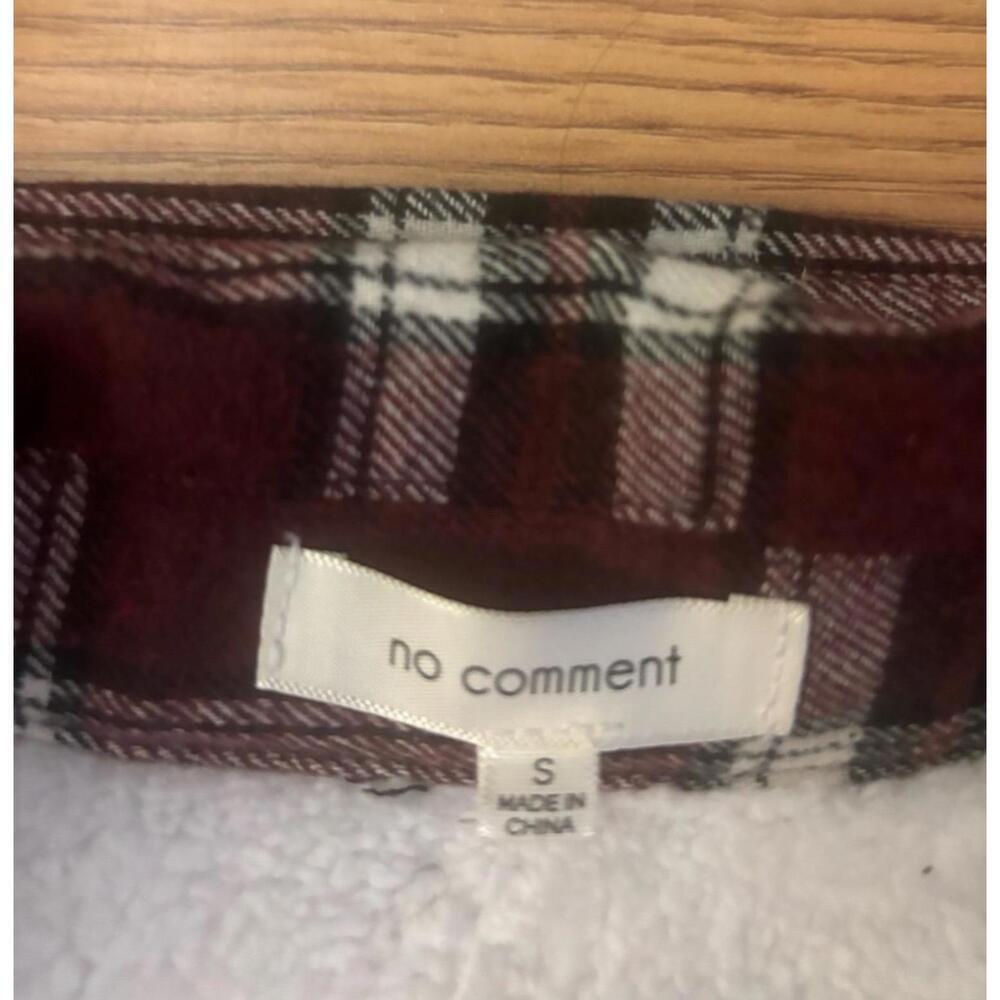 No comment Sherpa Lined Full Zip Flannel Shirt Size Small - Picture 3 of 9